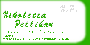 nikoletta pellikan business card